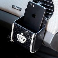 TISHAA Bling Car Air Vent Dashboard Phone and Multipurpose Organizer (Black)