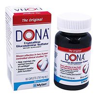 Dona Crystalline Glucosamine Sulfate, 750 Mg, 60 Count (Pack of 2 Total 120)