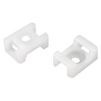 uxcell Cable Tie Mount Base Saddle Type Wire Holder Nylon 9mm Hole Width White 100Pcs