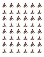Special Pack 48 Sock Monkey Seals Labels Stickers Envelope 1.2" Round #CUAS