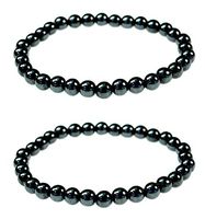 LUOS Set Of 2 Women's Magnetic Hematite Bracelets- Hb004