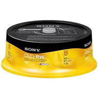 Sony 2X Rewritable DVD-RW - 25 Spindle