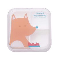 Sholdnut 4 Grids Portable Medicine Pill Box Storage Organizer Daily Drug Reminders Container Splitters Holder for Vitamins/Fish Oil/Supplements and Medication,Animal Friends