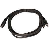 Seismic Audio 6 Foot Stereo Female to Dual 3.5mm Male Cable-Audio Y Splitter (SA-Y7)