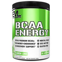 Evlution Nutrition BCAA Energy - Essential BCAA Amino Acids, Vitamin C, Natural Energizers for Performance, Immune Support, Muscle Building, Recovery, B Vitamins, Pre Workout, 30 Serve, Lemon Lime