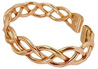 Solid Copper Womens Magnetic Cuff Bracelet Fran Medium with Gift Box