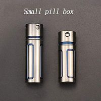 Keychain Pill Holder,Portable Titanium Waterproof Pill Box Container,Mini Pill Case for Outdoor Travel Purse or Pocket(2PCS), B