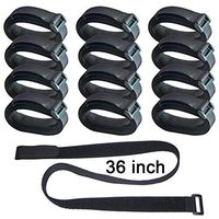Hanete 12 Pack 36 inch Reusable Fastening Cable Straps, Hook and Loop Cable Tie Wraps Cinch Cable Tie Down Straps