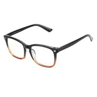 Cyxus Blue Light Blocking Computer Glasses Frame Unisex (Men/Women) (8084T55, Gradient Coffee Brown)