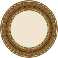 Hanna K. Signature Collection 18 Count Earth Tones Paper Plates, 10.25-Inch