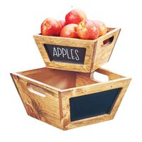 Cal-Mil 3593-10-99 Chalkboard Bowl, 5" Height, 10" Width, 10" Length, Madera