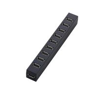 Elecom 10 Port USB 2.0 Hub Black