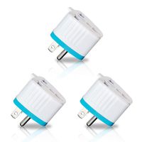 USA Canada Travel Plug Adapter Type B -Universal Grounded Wall Plug Adapter, 3 Pack