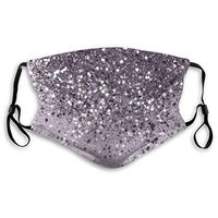 Adjustable Earloop Face Ma-sk,Anti-smog PM2.5 Ma-sk Sparkling Lavender Lady Glitter #2#Shiny #Decor #Art 5 Layers of Activated Carbon Filter,Reusable Protection Ma-sk