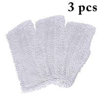 JUSTDOLIFE 3PCS Steam Mop Pad Reusable Replacement Mop Cleaning Pad Microfiber Mop Head Replacement Pad