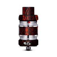 IT'S A SKIN Decal Vinyl Wrap Compatible with FreeMax Mesh Pro Tank/Abstract red Metal