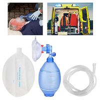 Junsen PVC M+a+sk, Respirator M+a+sk, Simple Breathing Tool with Oxygen Tube Bag Manual Oxygen Device Oxygen Tube First Aid Kit, Reservoir Bag Baby Adult