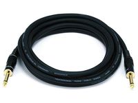 Monoprice Premier Series 1/4 Inch (TS) Male to Male Audio Cable Cord - 10 Feet- Black 16AWG (Gold Plated)