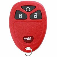 KeylessOption Keyless Entry Remote Control Car Key Fob Replacement For 15913421 -Red