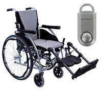 S-Ergo 125 Ergonomic Wheelchair | Seat Size 16" X 17" | Flip-Back Armrest | Upgraded to Elevating Legrests | Frame Color Silver & Free 130 dB Silver Safety Alarm!