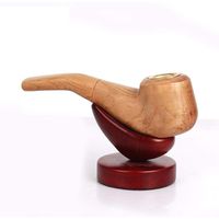 LBYMYB Pipe Pure Solid Wood Filter Men's Portable Inlet Iron Pan Tube Designed for Pipe Smokers Pipe