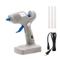 Cordless Hot Glue Gun - Charger & Battery Operate Dual Temp Glue Gun Kit with 3 Pcs Premium Glue Sticks for DIY Arts Decoration/Gifts (Battery Not Included)