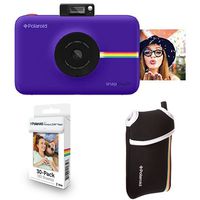 Polaroid Snap Touch Instant Print Digital Camera With LCD Display (Purple with Zink Zero Ink Printing Technology w/ Starter Kit, ZINK Paper (30 Sheets), and Neoprene Protective Pouch