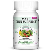 Maxi-Health Teen Multivitamin For Girls 12-17 – Natural Vitamins And Minerals Enhances Development And Immune Health - Best Kosher Supplement For Teenagers – 60 Count