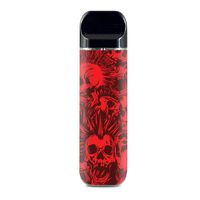 IT'S A SKIN Decal Vinyl Wrap for Smok Novo Pod System Vape Sticker Sleeve Cover/Red Punk Skulls Liberty Spikes