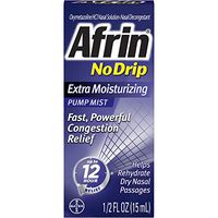 Afrin No Drip Pump Mist, Extra Moisturizing 15 mL (Pack of 4)