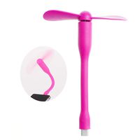 NNDA CO Type C USB-C Flexible Mini Cool TPE Fan For Samsung S8 LG G6 Oneplus 2 3T Xiaomi 4c 5 5s Mi5 Mi5s MI4C Huawei P9 P10 Macbook With Type C Interface,TPE + Metal, 1PC (hot pink)