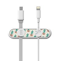 Goblin's Treasures Magnetic Cable Clip Holder，Lovely Desktop Cord Management，Multipurpose Cord Clip with 2 Cable Buckles for All Wires，School，Home and Office（Cactus）