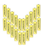 RELIGHTABLE AA NiCd 600mAh 1.2V Rechargeable Batteries for Solar Garden Lights (Pack of 20)