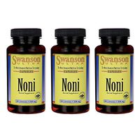 Swanson Noni 500 Milligrams 120 Capsules 2 Bottles (3 Pack)