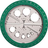 Angle/Circle Maker, Protractor/Compass, 360 Degrees, Sold as 1 Each