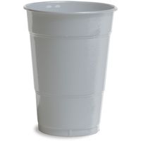 Creative Converting 28106081 PREMIUM PLASTIC CUPS 16 OZ, 16oz, Shimmering Silver