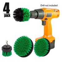 4 Packs Drill Brush Kit, Drill Scrubber Attachment Set for Cleaning Kitchen, Stove, Cabinet, Counter, Carpet, Linoleum