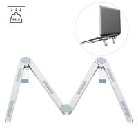 KangShun Laptop Stand,Ergonomic Adjustable Notebook Stand,Portable Aluminum Notebook Stand,Foldable Desktop Stand,Ventilated Laptop Riser Holder Compatible with Laptops up to 15.6" (Silver)