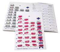 Monthly Cold Seal Medication Blister Pack System Cards - One Piece Unit Dose Book Fold, Easy No Extra Equipment Needed, Just Fill and Seal, (31 Day Monthly - 6 Pack)
