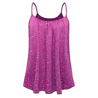 Jophufed Womens Sleeveless Summer Tank Tops Summer Tunic Tops Red