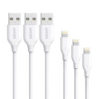 [3 Pack: 3ft/6ft/10ft] Anker Powerline Lightning Cable Apple MFi Certified - Lightning Cables for iPhone Xs/XS Max/XR/X / 8/8 Plus / 7/7 Plus / 6 / 6s, iPad Mini / 4/3 / 2, iPad Pro Air 2 (Renewed)
