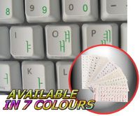 4Keyboard Korean Keyboard Sticker with Green Lettering Transparent Background for Desktop, Laptop and Notebook