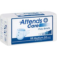 Attends Care Poly Briefs with Odor-Shield for Adult Incontinence Care, Medium, Unisex ,  24 Count (Packaging may vary)