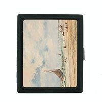 Perfection In Style Metal Cigarette Case Vintage Beach Design 005