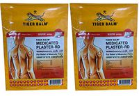 BIG Size Tiger Balm Patch Plaster Warm Medicated Pain Relief 4 Pcs.(10x14 Cm.)., Thailand.