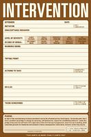 Intervention Writing Notepad Sheet By Knock Knock