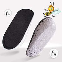Plantar Fasciitis Heel Inserts Gel Heel Pads Heel Cups Heel Lift Inner Heightening Insole Sports Super Soft Foam Invisible Heightening Support Pad Half Pad Silicone Popcorn Insole for Shock Absorbing