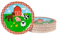 Farm Birthday Party Supplies, Farmhouse Plates (9 in., 80 Pack)