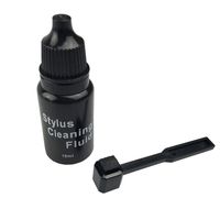 Turntable Stylus Cleaning Brush Kit - Anti Static Carbon Fiber Brush and Premium 10 ml Needle Solution Cleaner by Record-Happy - Keep your Vinyl Record Player in its Best Possible Condition