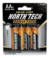 North Tech NiMH Solar Light Batteries - AA 4 Pak